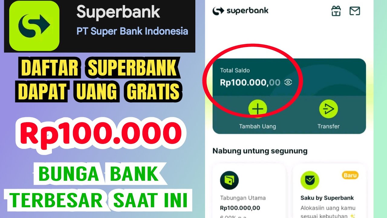 Cuma Daftar di SuperBank Bisa Dapat Saldo Gratis? ini Caranya!