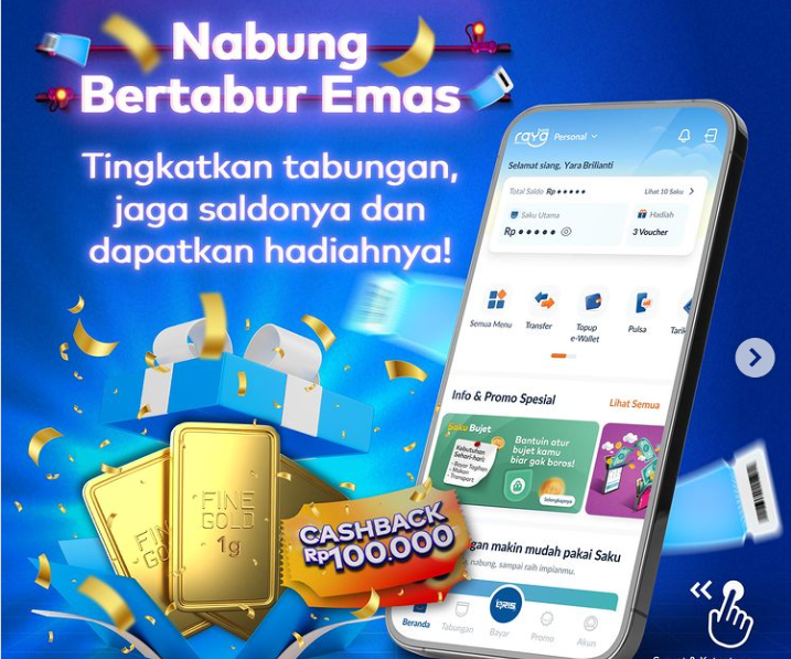 Cara Dapatkan Uang Gratis Rp 100.000 dari Event Bank Raya Terbaru