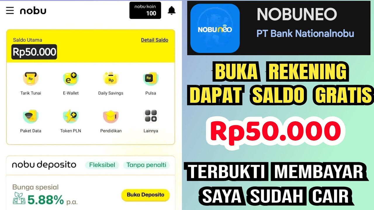 Cara Dapat Uang 50Rb di Event Bank Nobuneo Versi Terbaru 2024