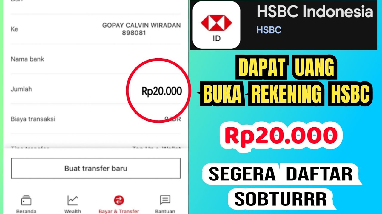 Cara Ikut Event Bank HSBC Dapatkan Rp 20.000