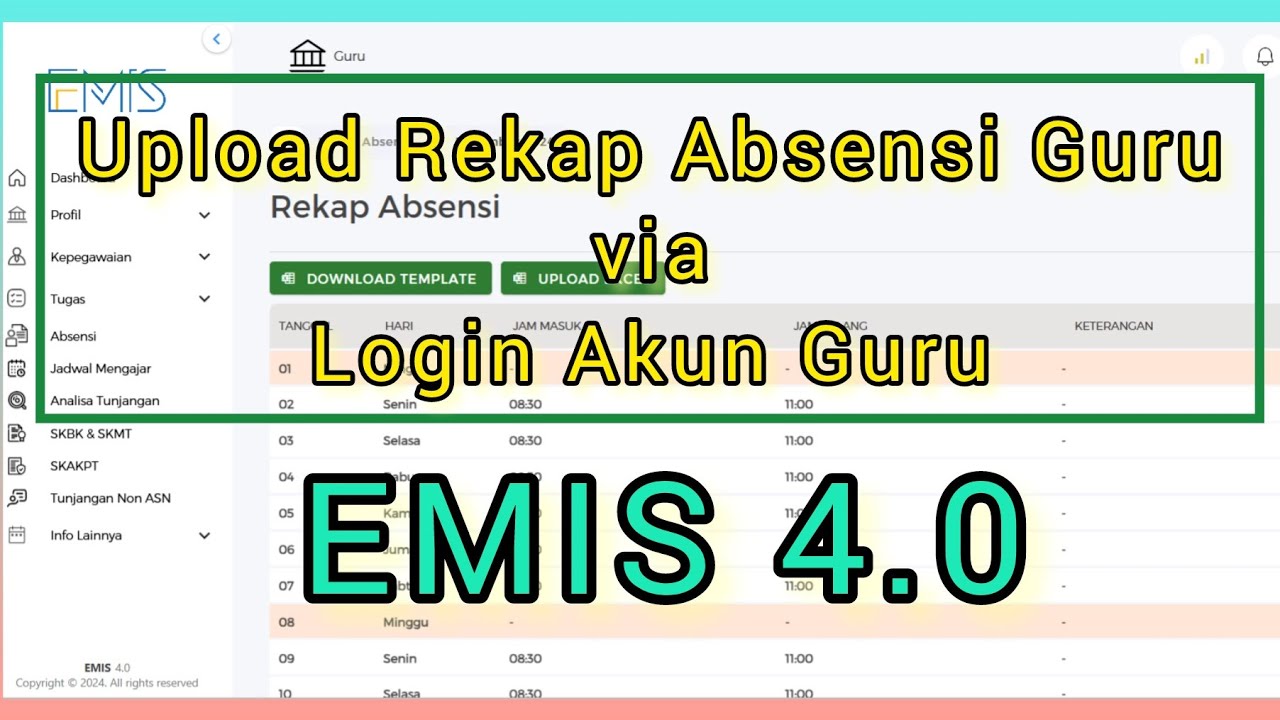 Cara Mengupload Rekap Absensi di EMIS 4.0 Anti Gagal