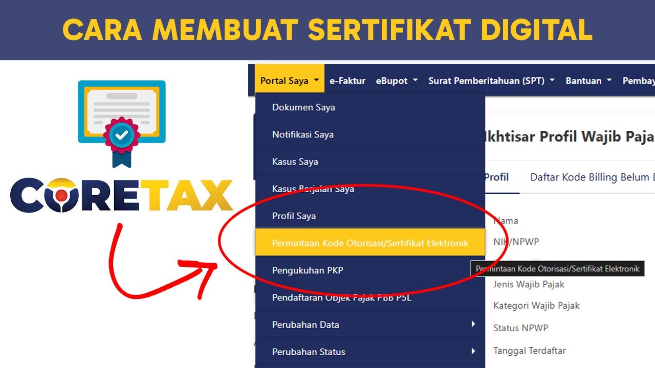 Cara Membuat Sertifikat Digital Coretax Terbaru Paling Simple
