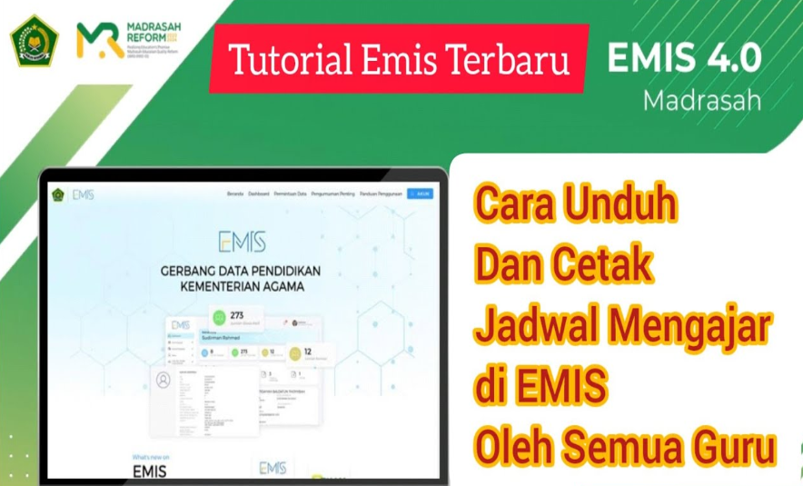 Cara Unduh dan Cetak Jadwal Mengajar di EMIS dari Akun PTK