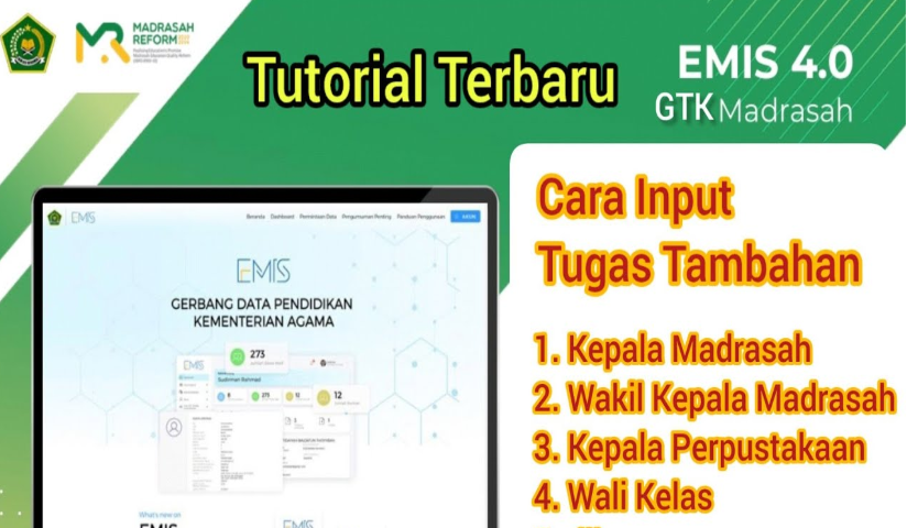 Cara Input Tugas Tambahan Kepala Madrasah di Emis 4.0 Terbaru