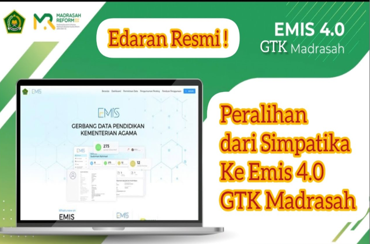 Resmi! Peralihan Penggunaan Simpatika ke EMIS 4.0 GTK Madrasah
