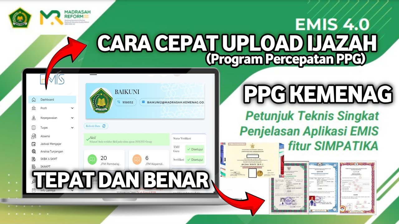 Cara Upload Ijazah di EMIS 2025 Yang Benar Agar diverifikasi