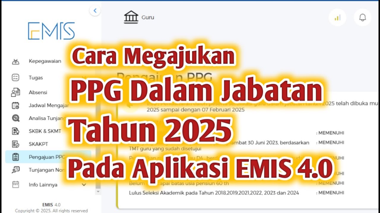 Cara Mengajukan Pendaftaran PPG Daljab Kemenag Tahun 2025 di EMIS 4