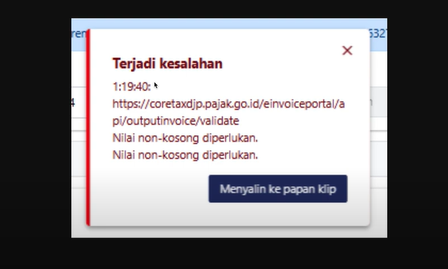 Cara Mengatasi Error Nilai Non Kosong Diperlukan di Coretax