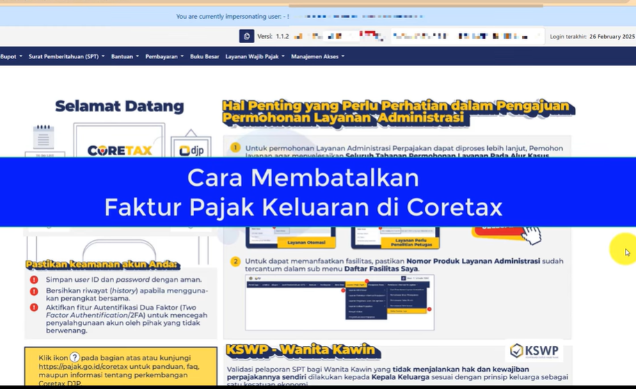 Cara Membatalkan Faktur Pajak Keluaran di Aplikasi Coretax Terbaru