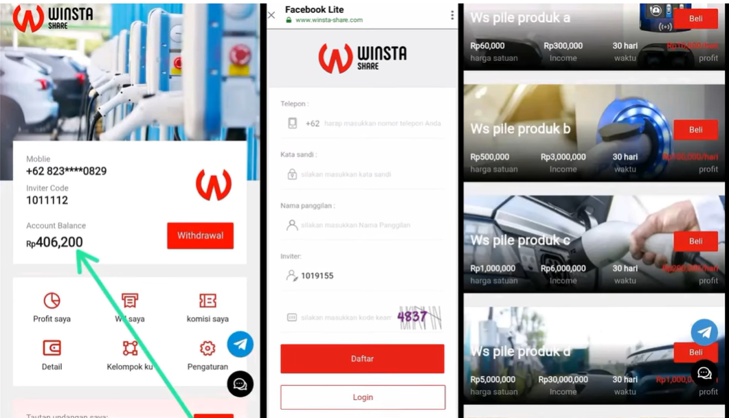 Penarikan Saldo di Winsta Share com Belum Cair, Apakah sudah SCAM?