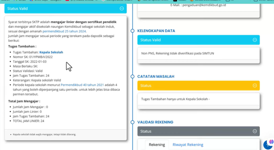 Solusi Tugas Tambahan Kepala Sekolah Tidak Terbaca di INFO GTK