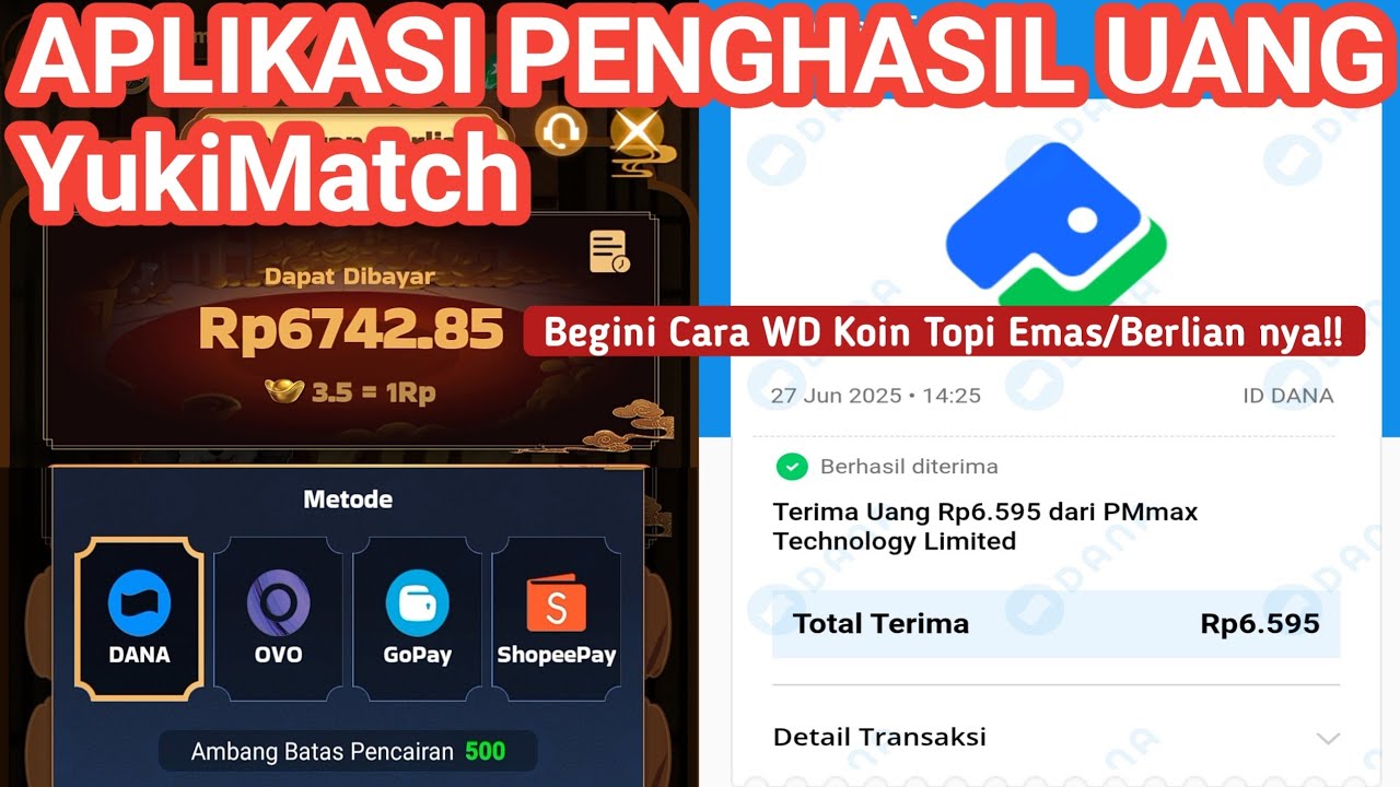 Cara Mencairkan Saldo Berlian di Aplikasi YukiMatch ke Saldo DANA