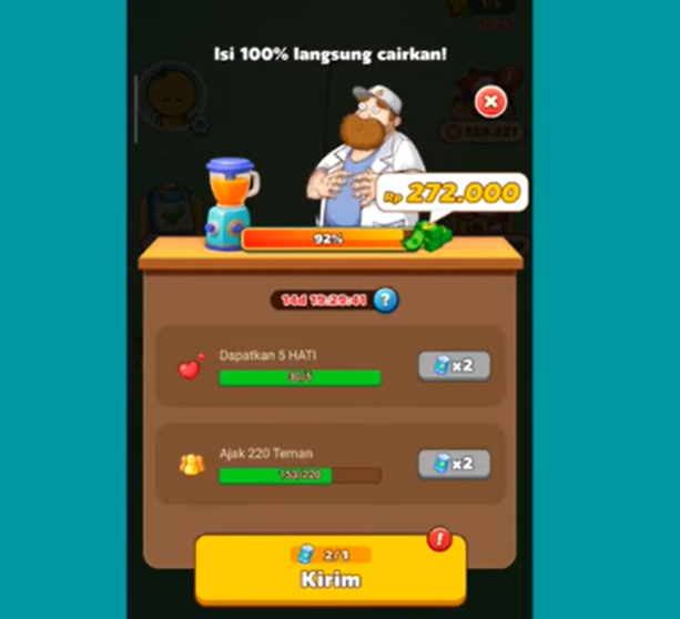 Terbukti Membayar!! 272rb Dari Uang Kertas Hijau/Uang Tunai Di Game Fruit Boom, Ini Caranya