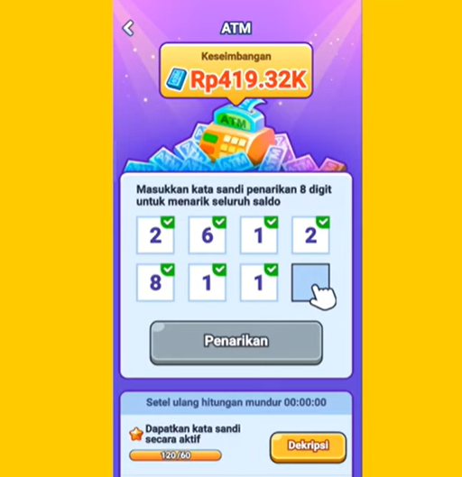 Cara Cepat Menebak PIN ATM di Game Back Fight Terbaru, Apakah Bisa Cair?