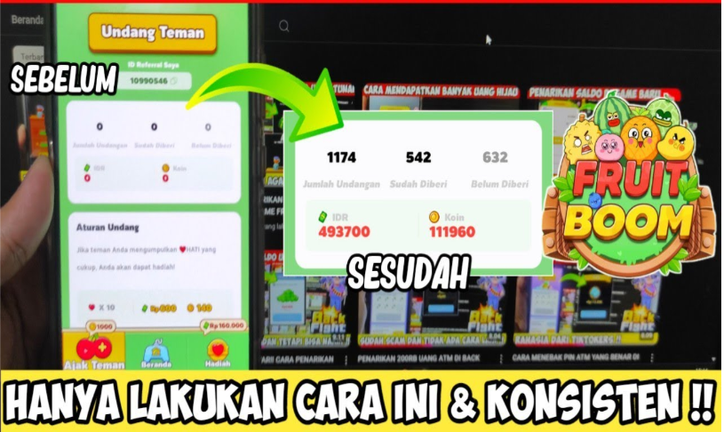 Cara Mendapatkan Banyak Undangan Teman Apk Fruit Boom