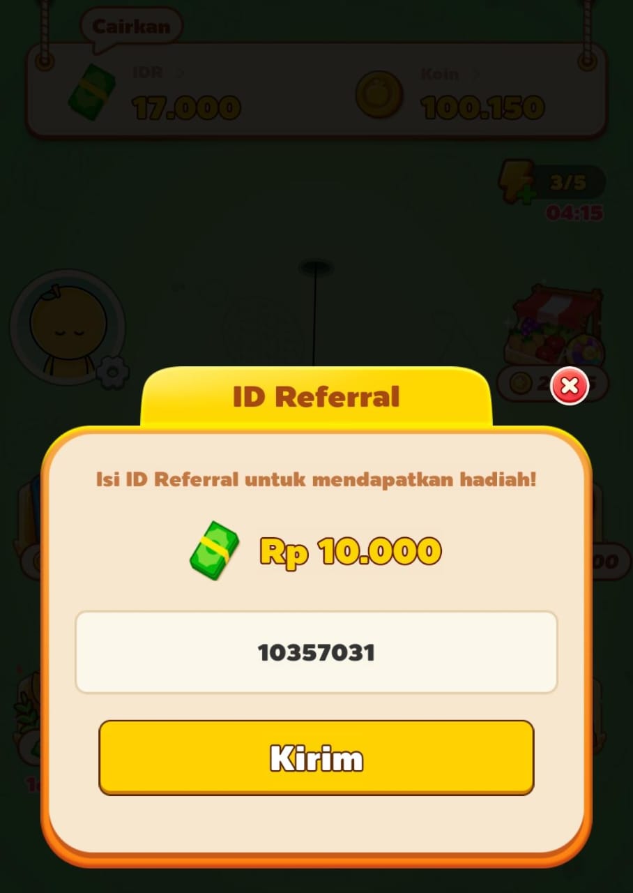 Masukkan Kode Undangan Fruit Boom Apk Klaim Bonus Rp10.000