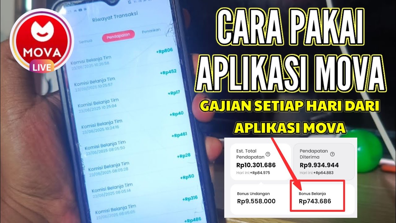 Cara Pakai Aplikasi MOVA agar Cuan Terus Hingga Jutaan Rupiah