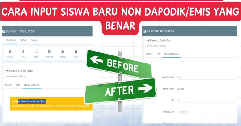 Cara Tambah PD Baru Non Dapodik/Emis Di Spdatadik Agar Masuk Ke Dapodik
