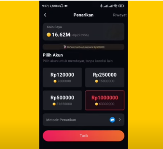 Cara Menarik Uang di Aplikasi FunTV Apk ke DANA