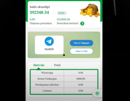 Cara Menghasilkan Uang di Aplikasi WaIDN Secara Gratis Modal WhatsApp