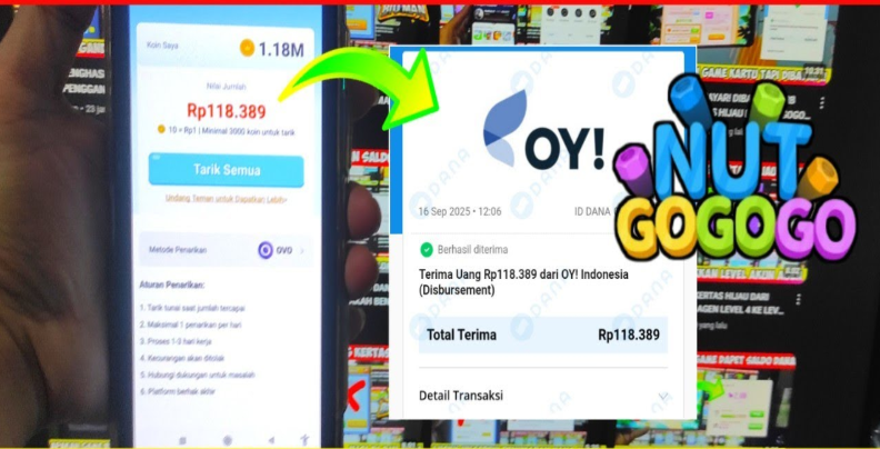 6 Cara Menarik Uang dari Game Nut Go ke DANA Terbukti Membayar