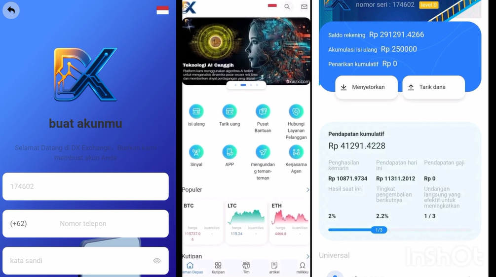 Aplikasi DX Exchange Apakah Aman atau Investasi Bodong penipuan? Review!