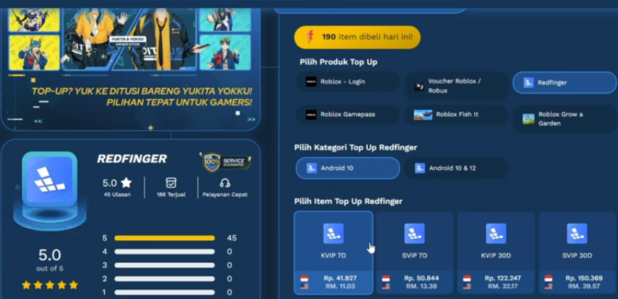 8 Cara Beli Redfinger Yang Habis Stok, Fish It Roblox AFK 24 Jam Nonstop Tanpa DC