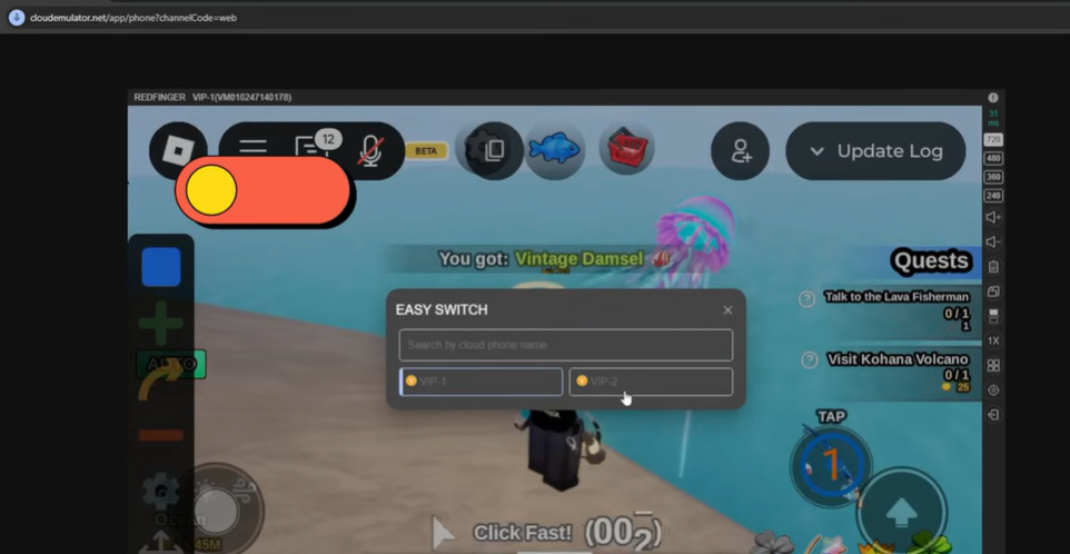 Cara Menggunakan Redfinger Fish It Roblox, Afk 24 Jam 7 Hari Bisa 2 Akun