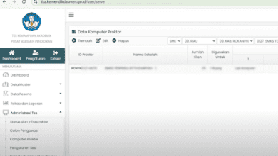 Cara Mengisi Komputer Proktor, Sesi, & Gelombang di Web TKA 2025