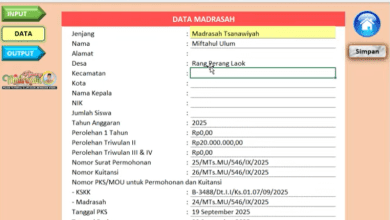 Aplikasi Berkas Pengajuan BOS MI, MTs, dan MA Triwulan III dan IV Tahun 2025
