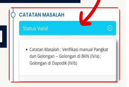3 Solusi Info GTK Belum Valid Karena Pangkat & Golongan