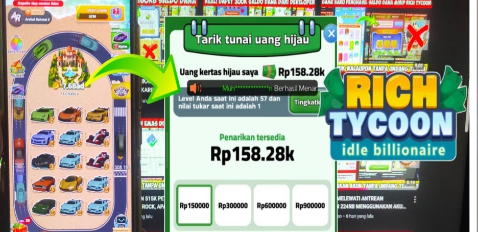 Cara Agar Bisa Menarik Saldo Dana Di Rich Tycoon Tanpa Undang Teman