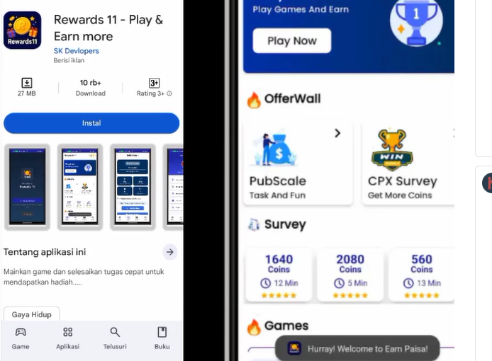 Aplikasi Rewards 11 Apk Apakah Terbukti Membayar? Review Penarikan Saldo