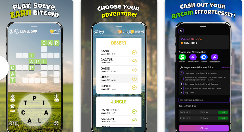 Cara Nuyul WORD PUZZLE APK Game Penghasil Satoshi Bitcoin Terbukti Membayar!