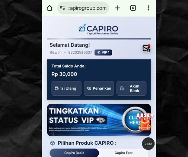Cara Mendapatkan Uang dari Capiro Investasi, Apakah Terbukti Membayar?