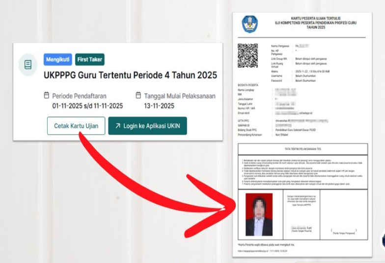 Cara Cetak Kartu Ujian Tertulis UKPPPG 2025 Dengan Mudah