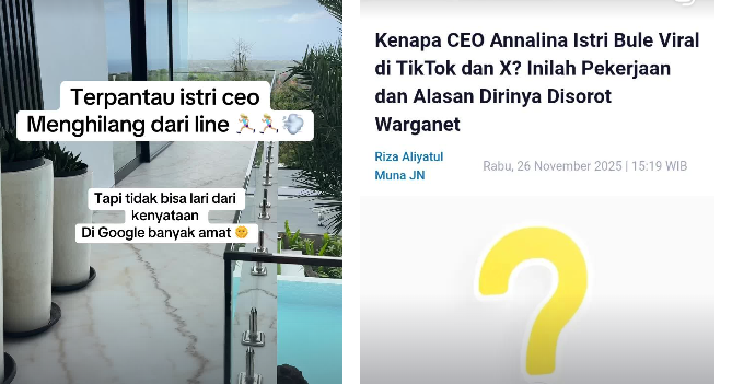 Annalinaxx Istri CEO viral, Gemar Bikin Video Flexing Hingga Akun Medsosnya Kini Hilang
