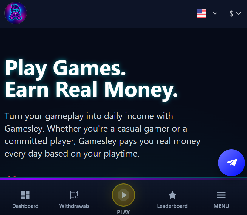 Langsung Dapat $2 Dari Gamesley Com Penghasil Dollar, Ini Caranya!