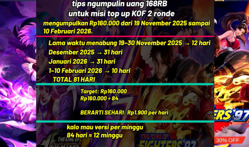 4 Cara Dapat Skin KOF Bingo Cuma 2000 Perak Draw di MLBB