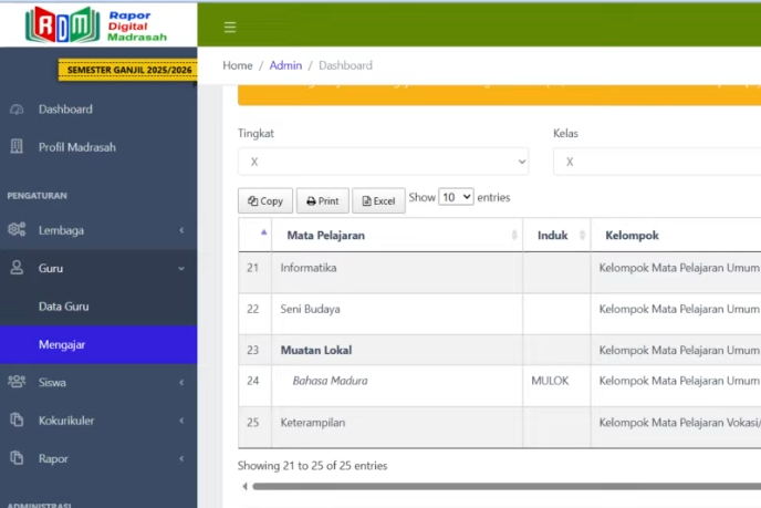 Tahapan Pengelolaan RDM 3.1 Semester Ganjil TA 2025/2026 Bagi Operator