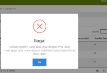 8 Cara Mengatasi Gagal Kirim Nilai Rapor di RDM 3.1 ke Server Pusat