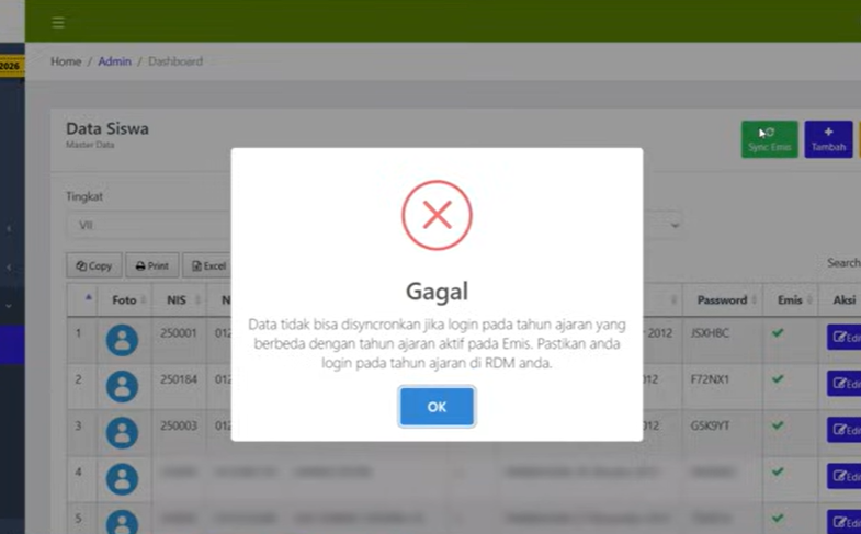 Solusi Tidak Bisa Tambah Siswa Melalui Sinkronisasi EMIS di RDM, Ini Solusi yang Paling Aman