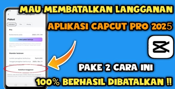 2 Cara Membatalkan Langganan CapCut Pro Lewat Aplikasi dan Play Store 100% Berhasil