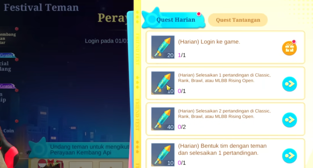 7 Cara Dapat Border & Emote SpongeBob Gratis Limited di Event Kembang Api MLBB