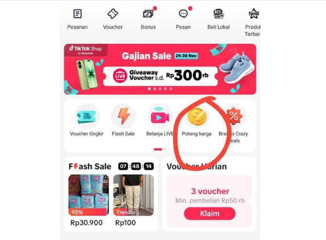 Cara Memunculkan Event TikTok Potong Harga Rp100, Ini Penyebab Menu Tidak Muncul