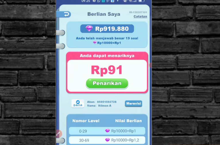 Glam Quiz Apk Apakah Menghasilkan Uang? Review Penarikan