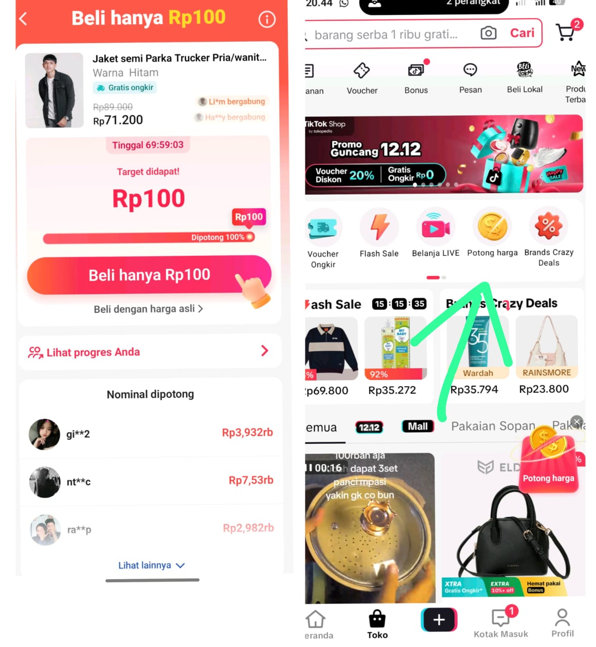Cara Belanja di TikTok Shop Rp100 Perak dan Trik Cepat Sebar Link