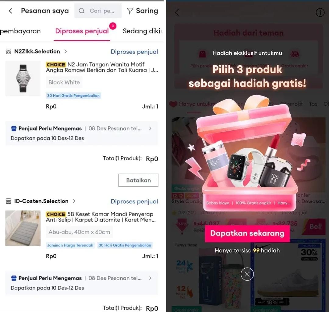 Cara Belanja Rp 0 di Event Lazada Terbaru 2025 Gratis 3 Produk!