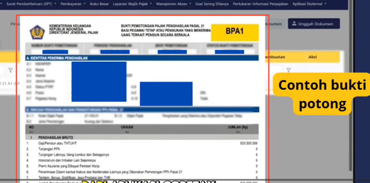Cara Unduh Bukti Potong BPA1 Karyawan di CoreTax, Praktis Tanpa Datang ke Perusahaan