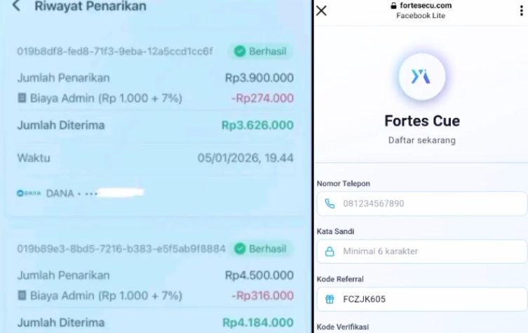 Cara Menarik Uang di Fortes Cue Investasi ke DANA, Benarkah Terbukti Membayar? Review Jujur Pengguna